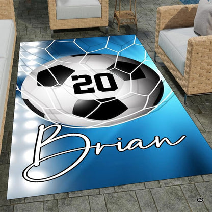 Detailed view of the premium edge stitching and radiant stadium light graphics on microfiber - thumbnail image 7 of 7
