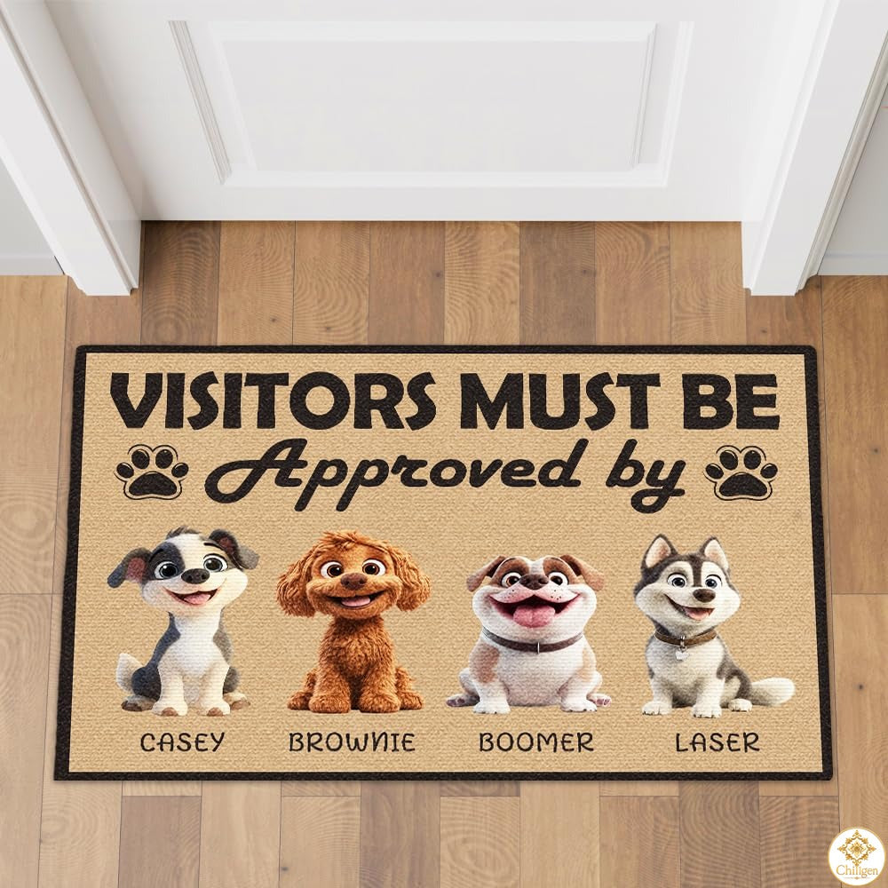 Personalized Dog Doormat with Custom Photo and Name