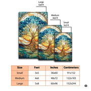 Infographic highlighting the anti-slip dotted backing and stain resistance features - thumbnail image 4 of 8