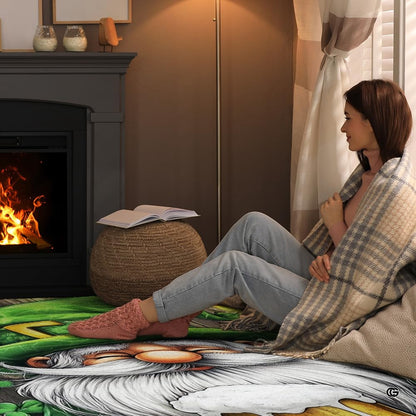 Entryway floor arrangement featuring the jolly Irish leprechaun living room area rug - thumbnail image 8 of 8