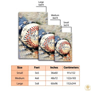 Baseball Area Rug