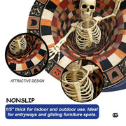 Custom Halloween 3D Effect Optical Illusion Spooky Round Rug (D9)