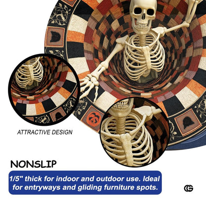 Custom Halloween 3D Effect Optical Illusion Spooky Round Rug (D9)