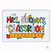 Personalized Teacher Welcome Mat for Classroom and School Decor