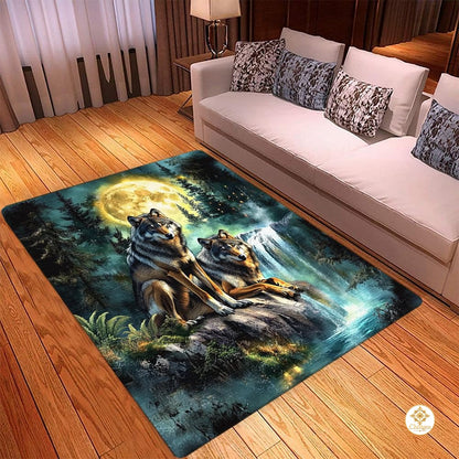 Custom Galaxy Wolves Rug for Bedroom and Living Room - Wolf-ds06
