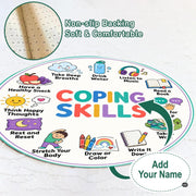 Calm corner rug laid out in a peaceful classroom space for student relaxation and thematic accent breaks. - thumbnail image 9 of 9