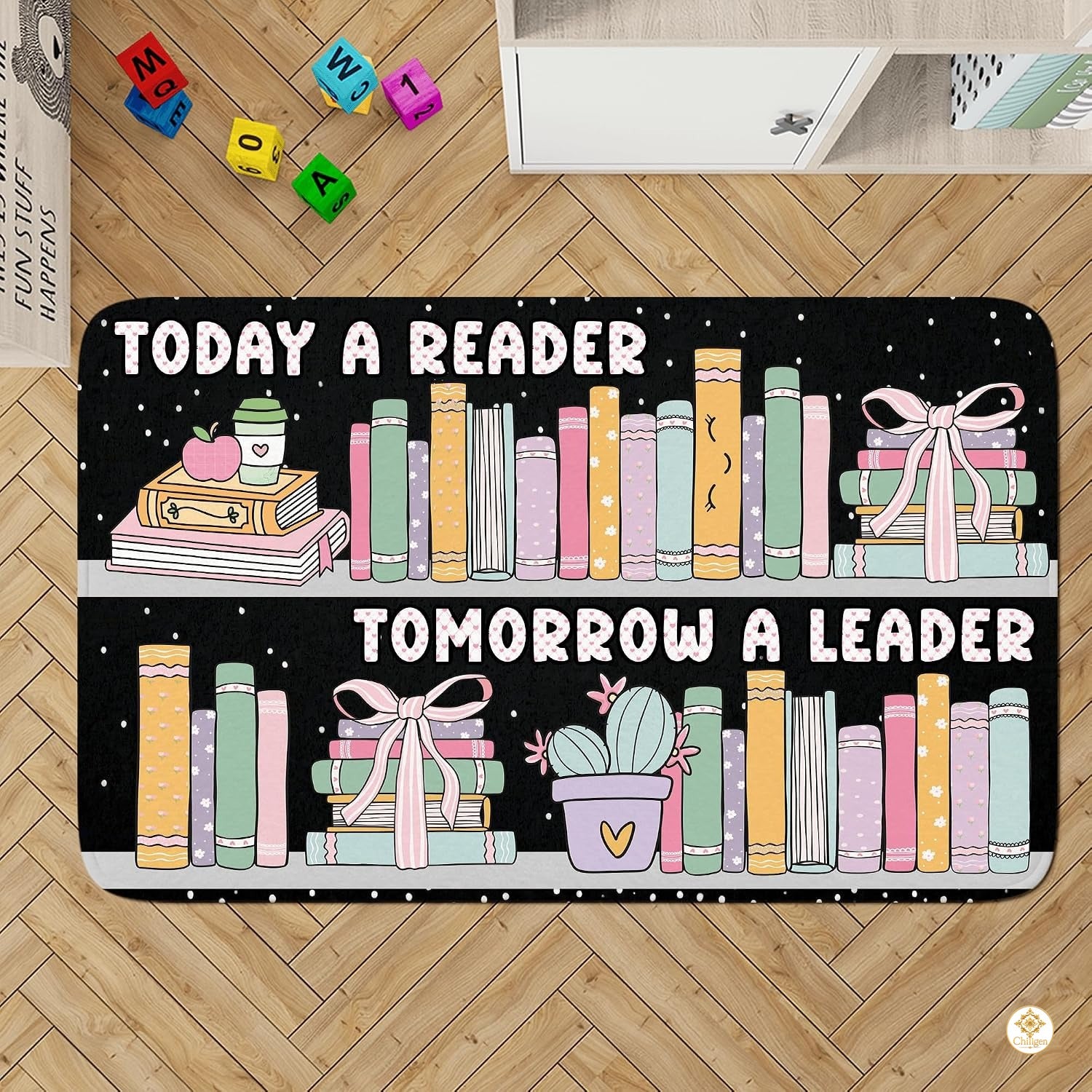 Custom Classroom Library Welcome Mat for Kids and Teachers