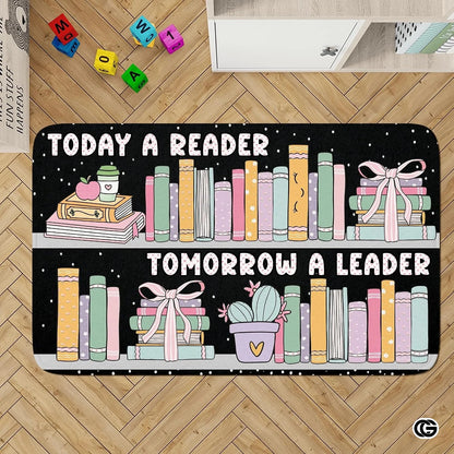 Custom Classroom Library Rug with Inspirational Quote - Style 4