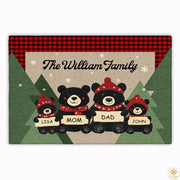 Personalized Christmas Doormat with Family Name and Address