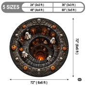 Personalized Halloween 3D Optical Illusion Ghost Round Rug (A06)
