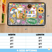 Custom Composition Notebook Classroom Rug for Kids
