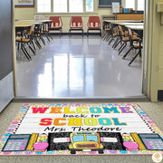 Custom Classroom Welcome Mat for Teachers and School