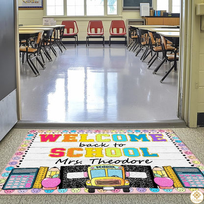 Custom Classroom Welcome Mat for Teachers and School