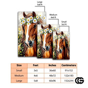 Custom Running Horse Welcome Mat for Living Room and Bedroom - Horse-ds08