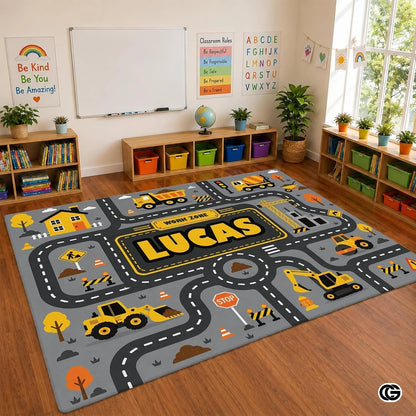 Custom Road Map Welcoming Doormat with City Streets