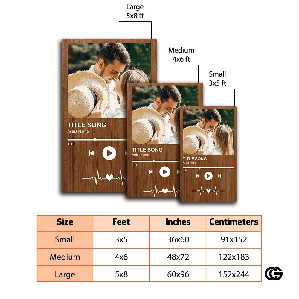 Personalized Music Welcome Mat with Custom Album Cover and Photo - Album-06