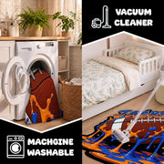 Personalized Football Shaped Rug, Non-Slip Washable Sport Carpet (A02)