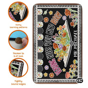 Custom Handprints Welcome Mat with Colorful Design and Text - Reading