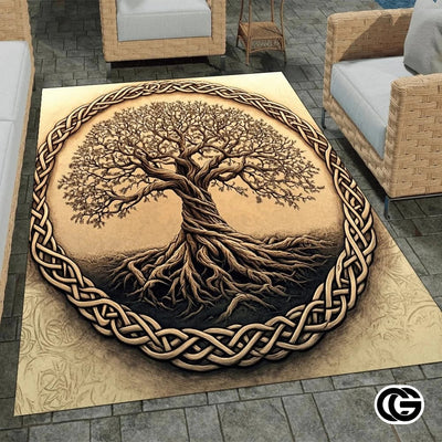 Custom Celtic Tree of Life Welcome Mat for Entryway and Living Room