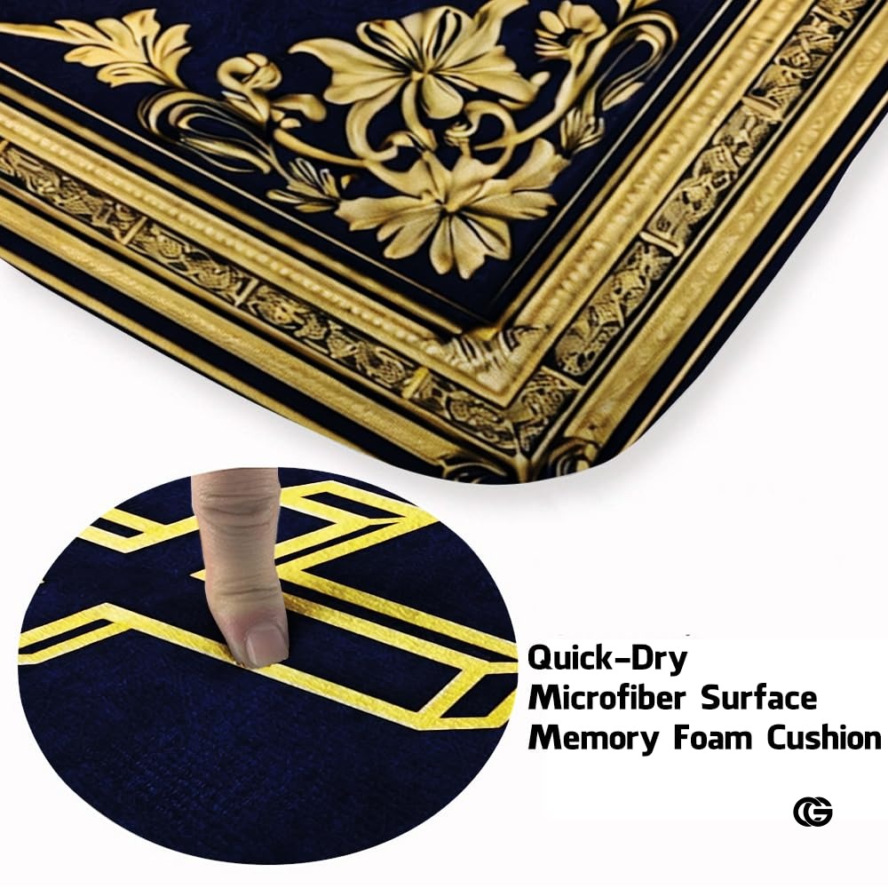 Personalized Orthodox Christian Area Rug, Custom Eastern Orthodox Russian Greek Byzantine Non-Slip Rug for Women Men, IC XC Nika Cross Mat for Living Room, Bedroom, Church Decor (D1)