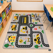 Custom Road Map Area Rug with Personalized City Street Name