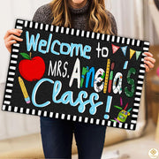 Custom Classroom Welcome Mat for Teachers and Students