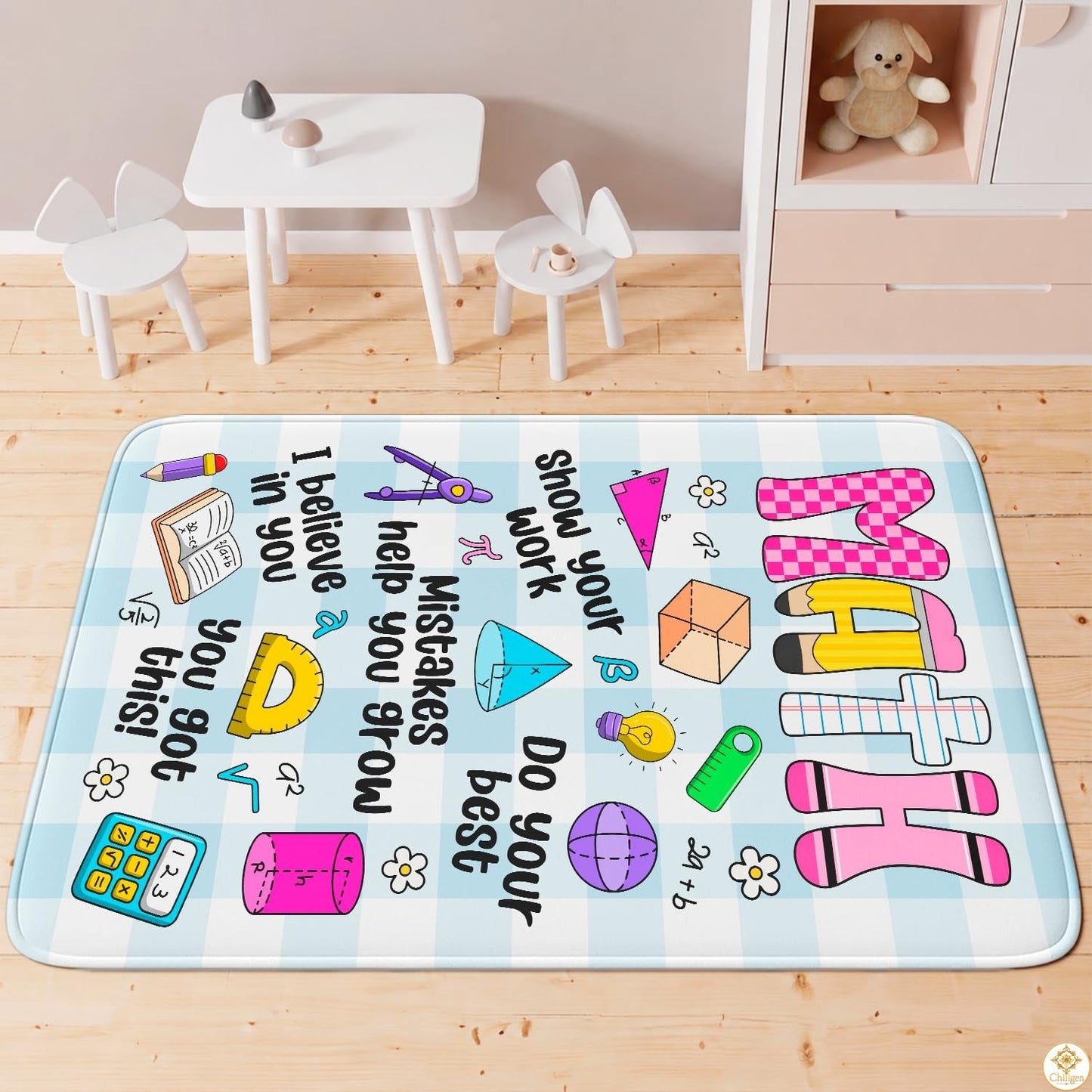 Custom Math Area Rug