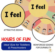 Custom Feelings Wheel Round Doormat for Front Door and Entryway