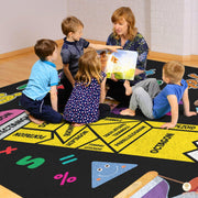 Custom Composition Notebook Classroom Rug with Non Slip Backing
