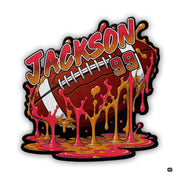 Personalized Football Shaped Rug, Non-Slip Washable Sport Carpet (A02)
