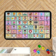 Core Vocabulary Rug, Communication Rugs for Kids Sped Classroom Rug, Autism Carpet, Speech Therapist Decor, Classroom Carpet, Back to School Mat for Kids Room Decor (STYLE-DS02, X-Small (2x3 feet))