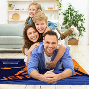 Basketball player living room area rug styled in modern patio lounge setting - thumbnail image 5 of 7