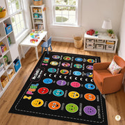Custom Composition Notebook Rug for Classroom and Kids Room - Feeling #2 / 2' x 3' (Rectangular)