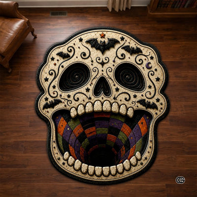 Personalized Halloween 3D Optical Illusion Shaped Rug (A02)
