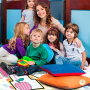 Custom Composition Notebook Classroom Rug for Kids and Boys - Alphabet Letter / 2' x 3' (Rectangular)