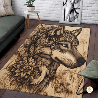 Custom Galaxy Wolves Welcome Mat for Entryway and Living Room - Wolf-ds03