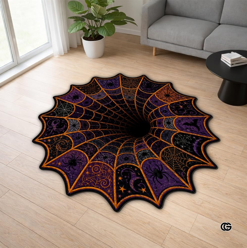 Personalized Halloween 3D Optical Illusion Shaped Rug (A05)