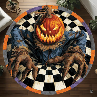 Custom Halloween 3D Effect Optical Illusion Spooky Round Rug (D10)
