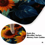 Soft low-pile microfiber surface texture on sunflower meadow area rug - thumbnail image 3 of 7