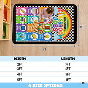 Personalized Teachers Classroom Rug, Custom Teacher Name Classroom Rules Area Rug, Feeling Chart Calming Corner Mat, Kindergarten Educational Back to School Class Decor (D9)