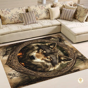Custom Galaxy Wolves Rug for Boy Room and Living Room - Wolf-ds16