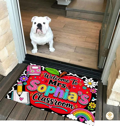 Custom Classroom Welcome Mat for Front Door and Entryway