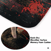Close up texture detail showing soft pile surface and stitching of deer area rug. - thumbnail image 3 of 7