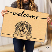 Personalized Pet Dog Welcome Door Mat with Photo and Name (A02)