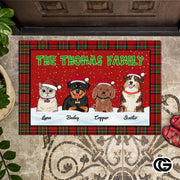 Personalized Christmas Doormat with Custom Family Name and Text