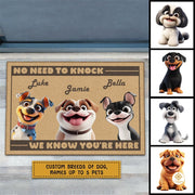 Personalized Dog Doormat with Custom Text and Non Slip Backing