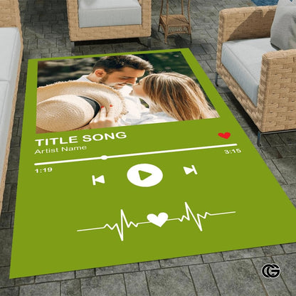 Personalized Music Welcome Mat with Custom Album Cover and Photo - Album-06