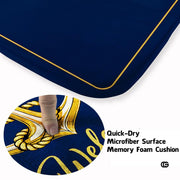 Custom Boat Rug, Personalized Welcome Aboard Mat with Boat Name, Nautical Area Rug for Deck, Entryway or Floor, Anchor Marine Decor, Boating Gift (Boat Rug 02)