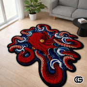 Custom Octopus Shaped Welcome Mat for Door and Entryway - D3