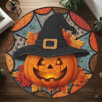 Custom Halloween 3D Optical Illusion Round Rug Skeleton Horror Area Rug (1, #6)